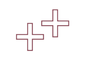 Two plus sign icons to represent SkinBetter Chemical Peel services in Bismark, ND